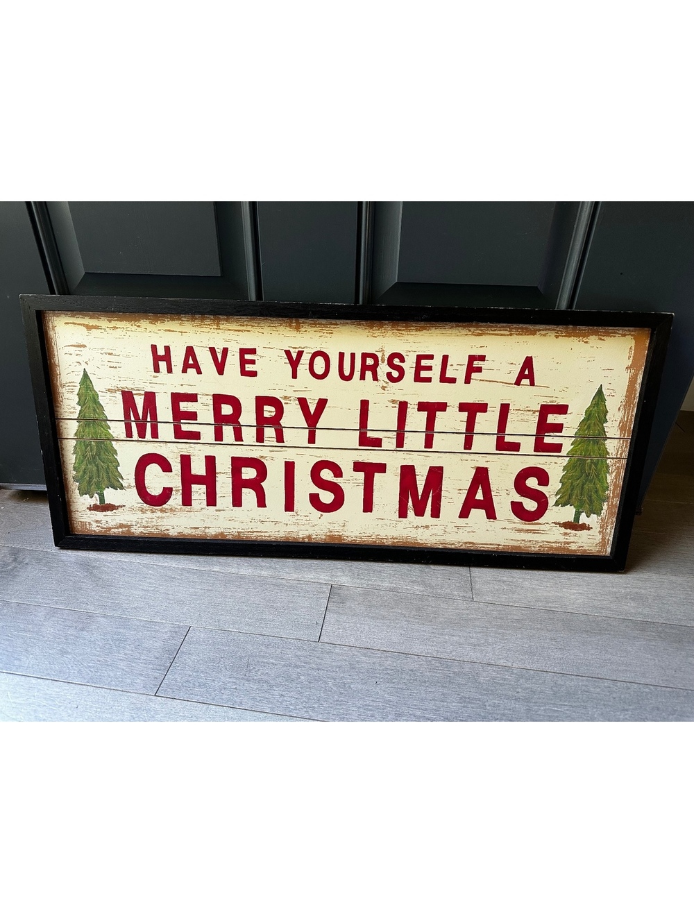 Ashland Alpine Merry Little Christmas Wall Decor Holiday Winter Hanging Sign